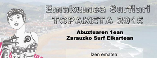 Emakumea surflari topaketa 2015