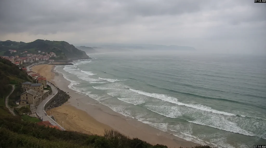 Zarauzko hondartza webcam ikuspegia